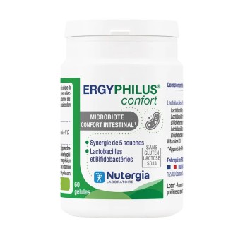 Ergyphilus Confort  60 Gélules Nutergia- Equilibre intestinal - purepara