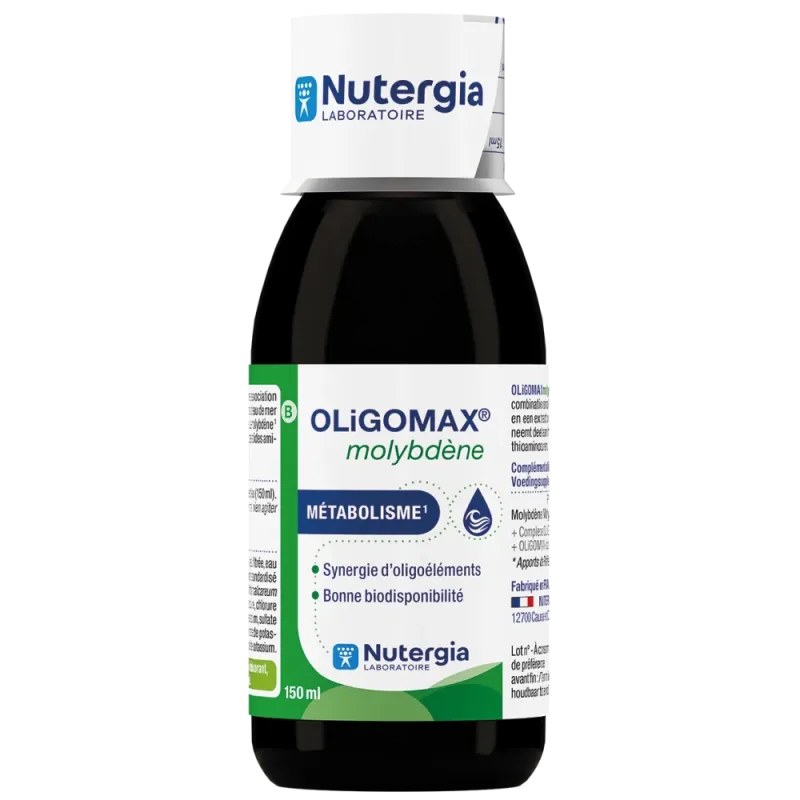 Nutergia Oligomax Molybdène - Équilibre digestif - 150 ml