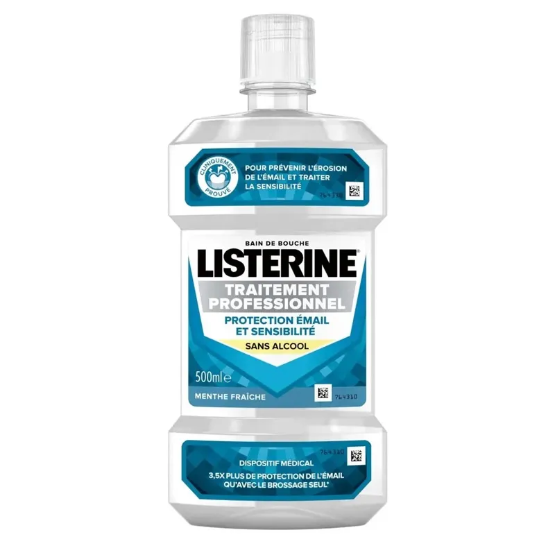 Bain de bouche protection émail et sensibilité Traitement professionnel Listerine - 500ml