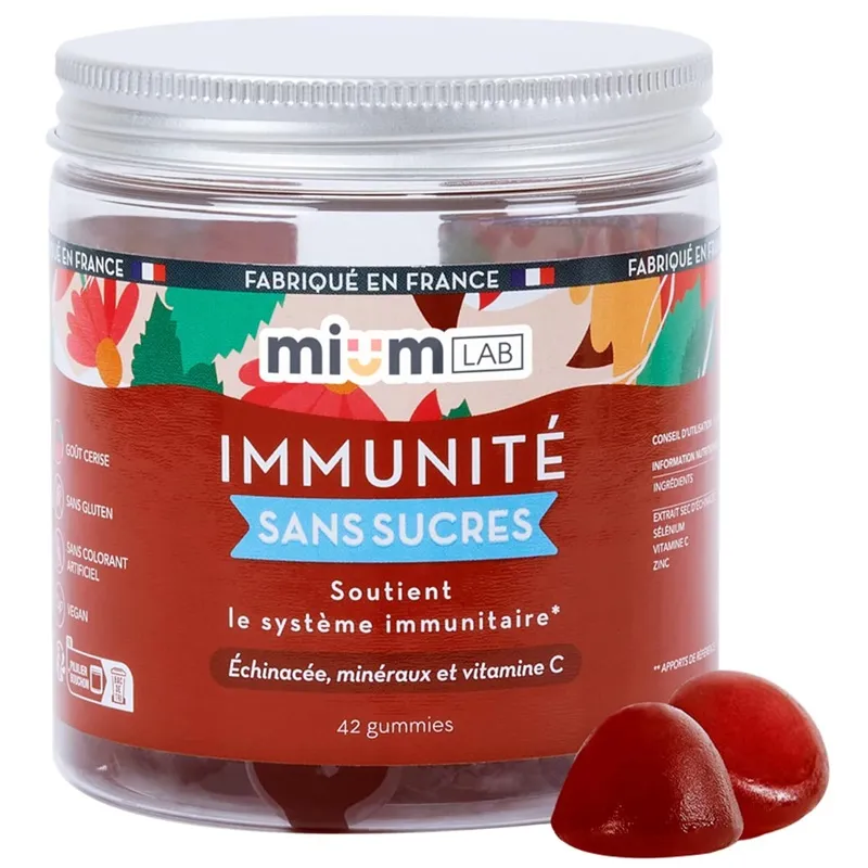 Gummies Immunité sans sucres Mium Lab - Défenses immunitaires - 42 gummies