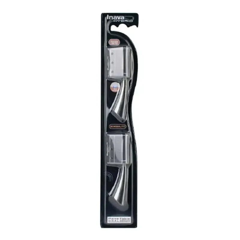 Brossette de rechange sensibilité noir Power Inava - 2 unités