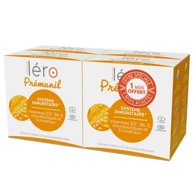 Prémunil Léro - Défenses naturelles - 120 capsules dont 30 Offertes