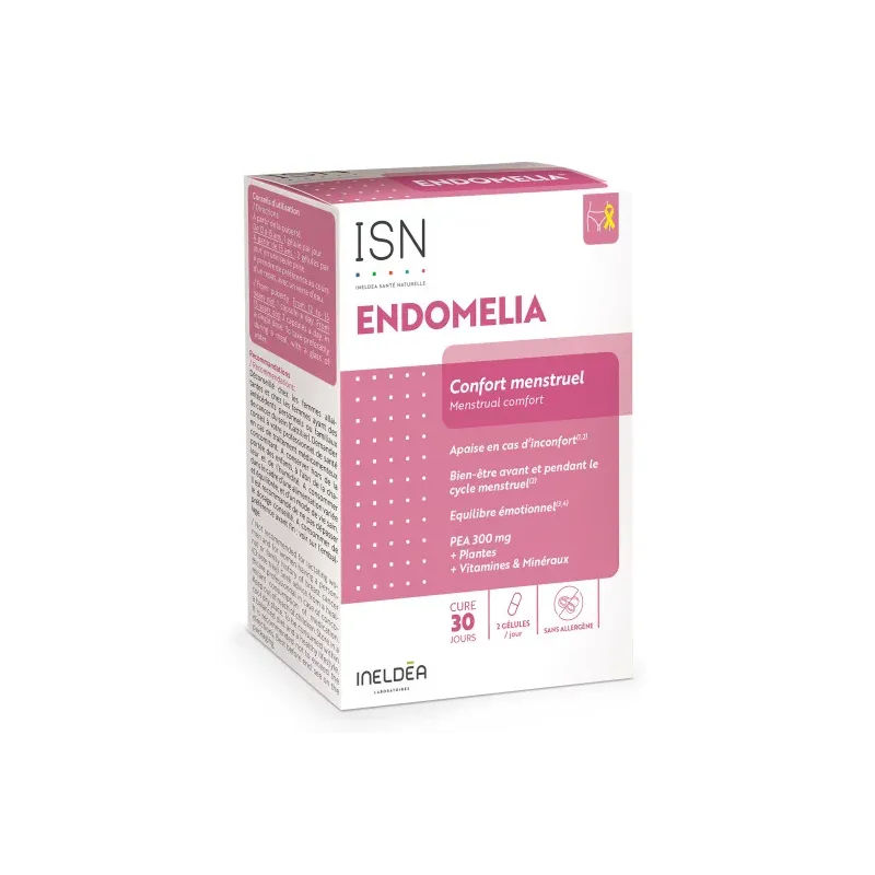 Endomelia Confort menstruel Ineldea - 60 gélules