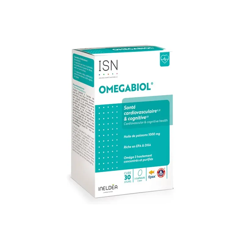 Ineldea Omégabiol - Équilibre cardio-vasculaire - 90 gélules