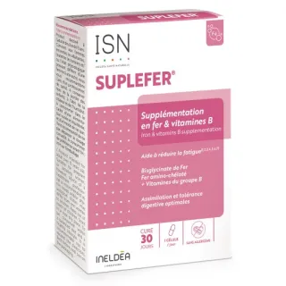 Suplefer Ineldea - Supplémentation en fer - 90 gélules