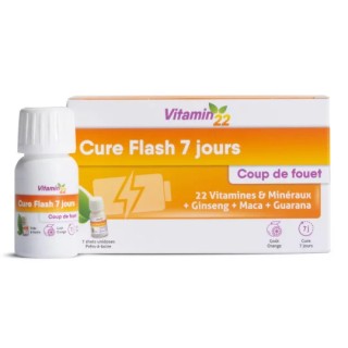 Cure flash 7 jours "Coup de fouet" Vitamin'22 Ineldea - 7 flacons unidoses