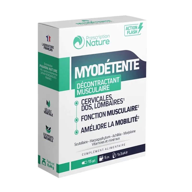 Myodétente de Prescription Nature - Harpagophytum - 15 gélules