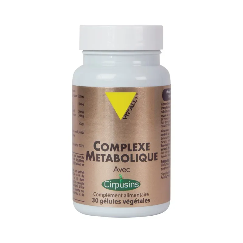 Complexe métabolique avec Cirpusins® Vit'all+ - Équilibre lipidique - 30 gélules