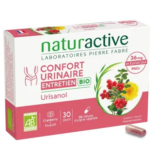 Confort urinaire entretien Urisanol Bio Naturactive - 30 gélules