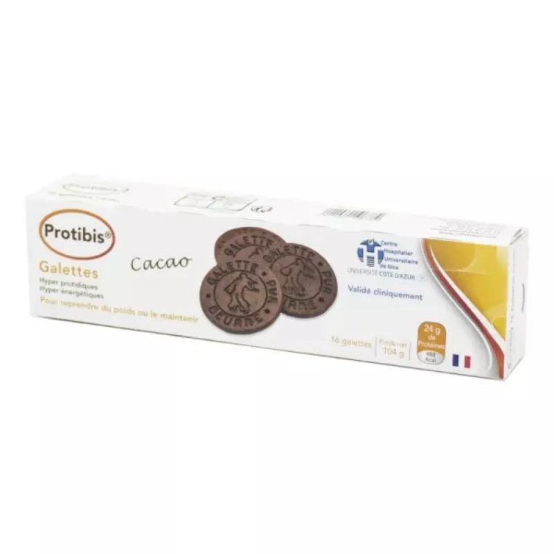 Galettes cacao HP-HC Protibis - Paquet de 16 galettes