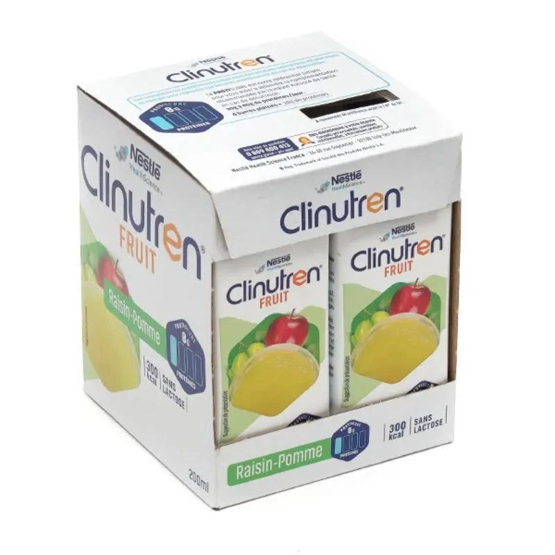 Clinutren Fruit saveur raisin pomme Nestlé Health Science - 4 × 200ml