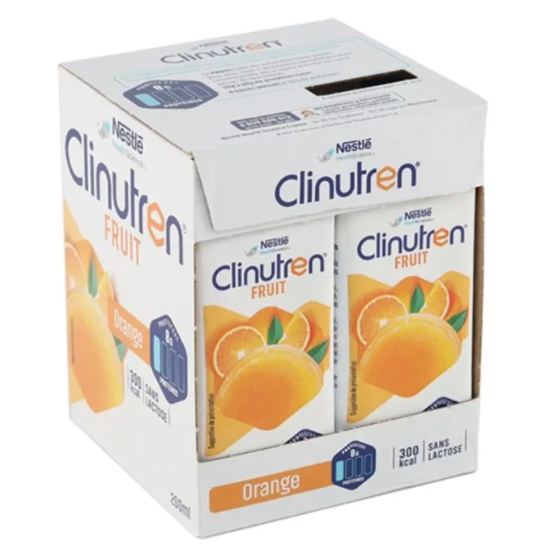 Clinutren Fruit saveur orange Nestlé Health Science - 4 × 200ml