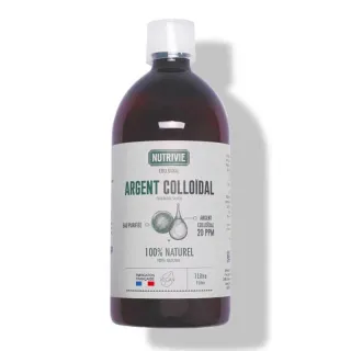 Argent colloïdal 20 ppm Nutrivie - Purifiant & apaisant - 1L
