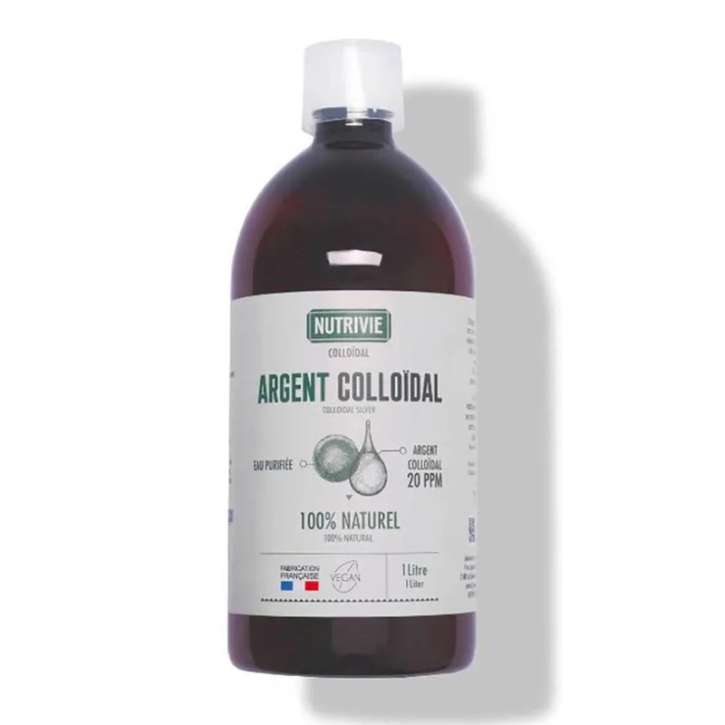 Argent colloïdal 20 ppm Nutrivie - Purifiant & apaisant - 1L