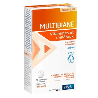 Multibiane Enfant vitamines et minéraux Pileje - 30 comprimés à croquer