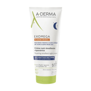Crème de nuit émolliente réparatrice Exomega Control A-Derma - 200ml