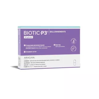 Biotic P3 Ballonnements Aragan - Confort digestif - 20 gélules