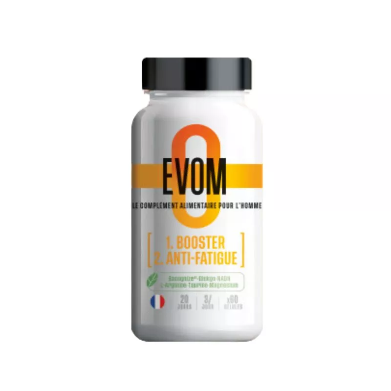 Booster & anti-fatigue EVOM - Vitalité physique et intellectuelle - 60 gélules