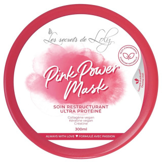 Soin restructurant ultra-protéiné Pink Power Mask Les Secrets de Loly - 300ml