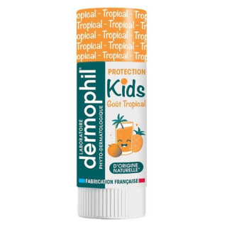 Stick lèvres protection protection goût tropical de Dermophil Indien Kids - 4g