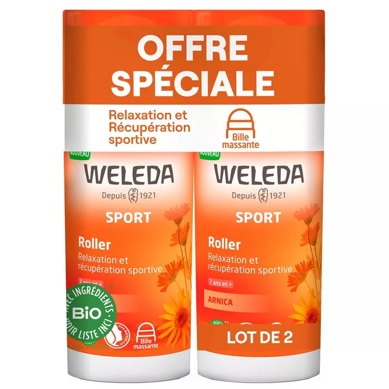 Roller à l'Arnica Bio Weleda Sport - Coups, chocs et chutes - 2 x 75ml