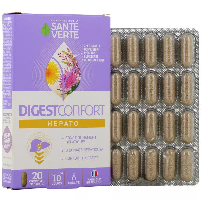Hepato Calm Santé Verte - Fonctionnement hépatique - 20 comprimés