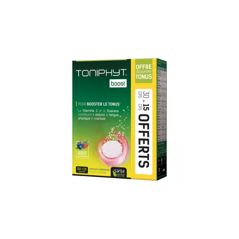 Toniphyt Boost fruits rouges Santé Verte - Vitalité - 30 comprimés
