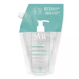 Eau nettoyante démaquillante Physiopure Eau Micellaire SVR - Éco-recharge 400ml