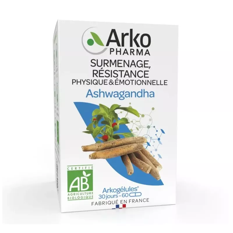 Ashwagandha Bio Arkogélules Arkopharma - Stress - 60 gélules