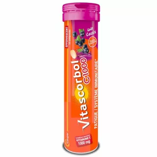 Vitascorbol Vitamine C 1000mg Cooper - 15 comprimés effervescents cassis