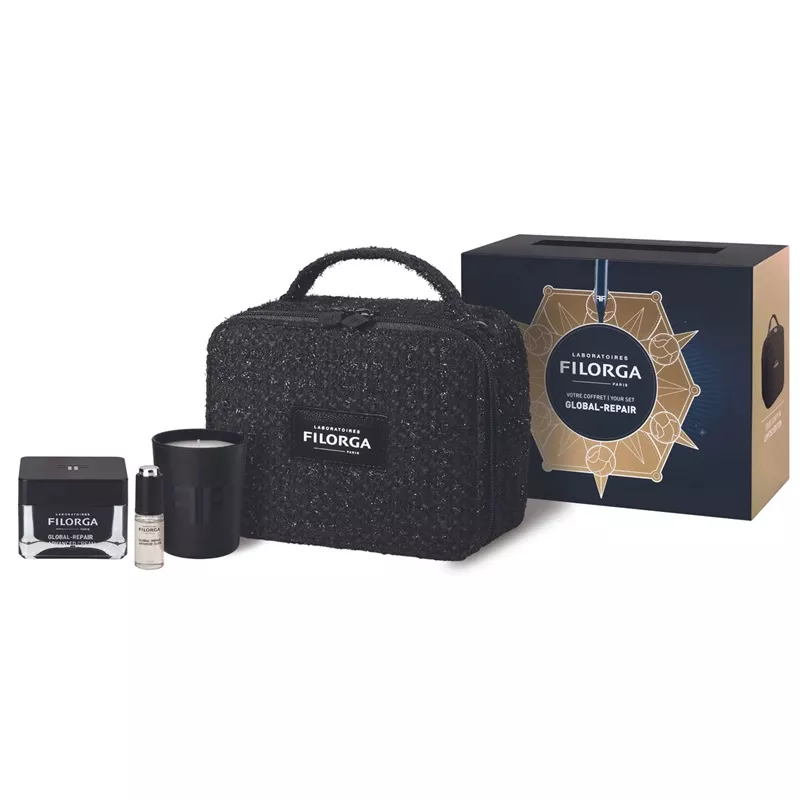 Coffret rituel anti-âge Global-Repair Filorga - 2 soins + 1 bougie