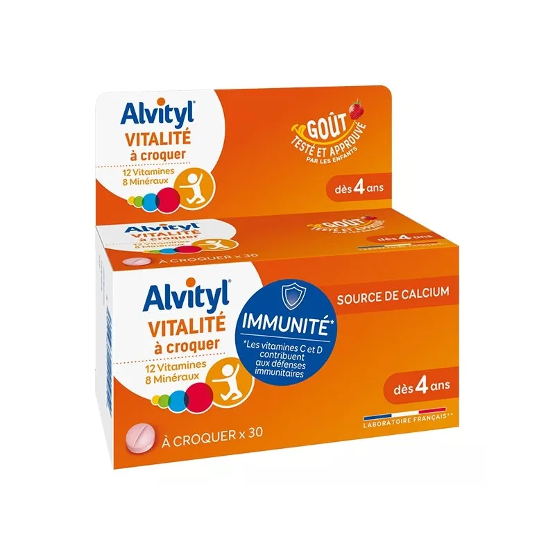 Alvityl Vitalité fraise - 30 comprimés à croquer c'est sur Purepara.com