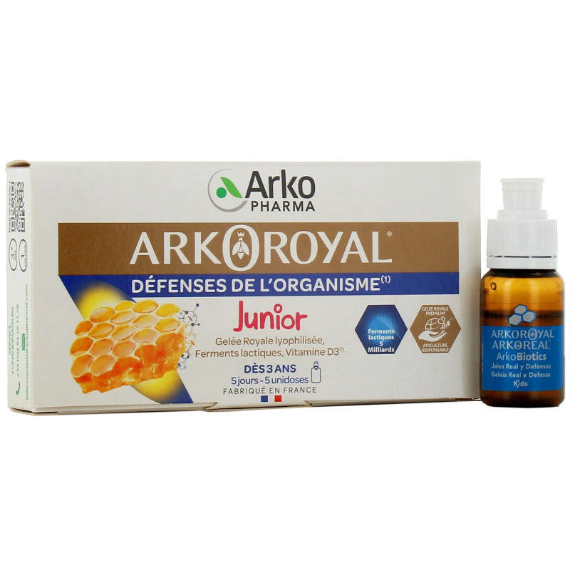 Arkoroyal Junior défenses de l'organisme - Gelée royale - 5x10ml