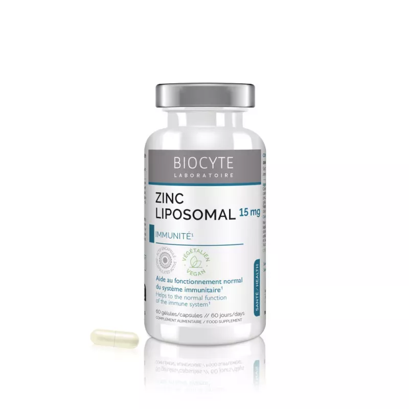 Biocyte Zn zinc Liposomé - Défenses naturelles - 60 gélules