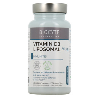 Biocyte Vitamin D3 Liposomal - Ossature normale - 30 gélules
