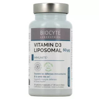 Biocyte Vitamin D3 Liposomal - Ossature normale - 30 gélules
