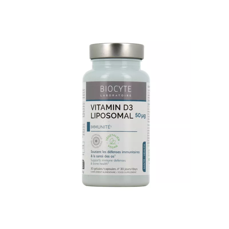 Biocyte Vitamin D3 Liposomal - Ossature normale - 30 gélules