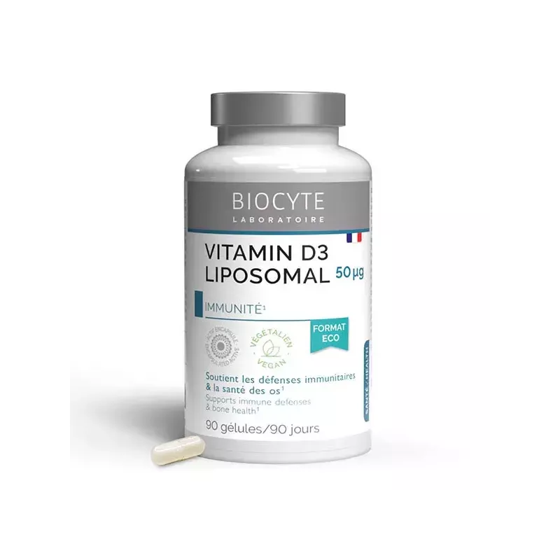 Vitamine D3 Liposomal Biocyte Longevity - Système immunitaire - 30 gélules
