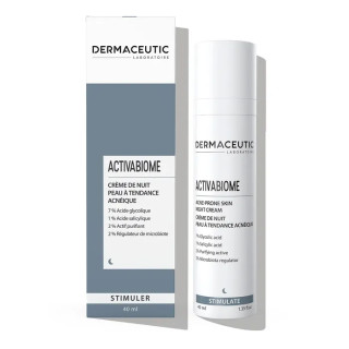 Crème de nuit peau à tendance acnéique Actibiome Dermaceutic - 40ml