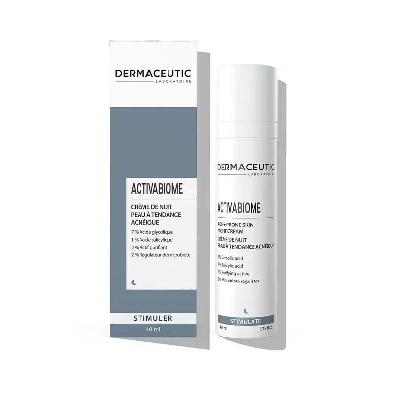 Crème de nuit peau à tendance acnéique Actibiome Dermaceutic - 40ml