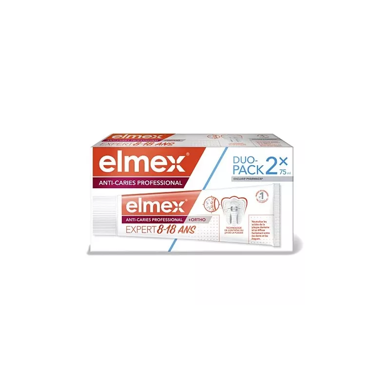 Dentifrice anti-caries Professional Junior Elmex - 2 x 75ml