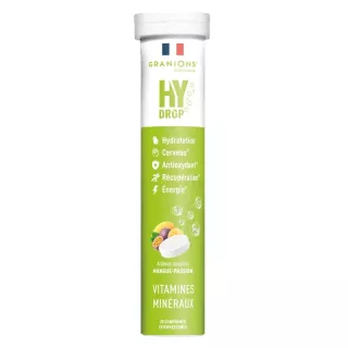 Pastilles d'hydratation 5 en 1 goût mangue/passion Hydrop Granions - 20 comprimés