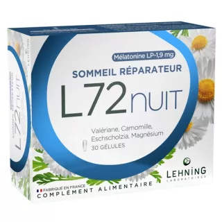 L72Nuit sommeil réparateur Lehning - 30 gélules