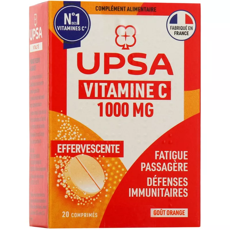 Vitamine C 1000mg UPSA - 20 comprimés effervescents