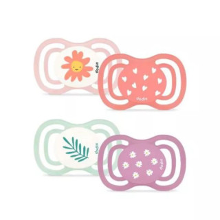 Sucettes anatomiques en silicone 6m+ F2 rose Extra Fine Dodie - Lot de 2