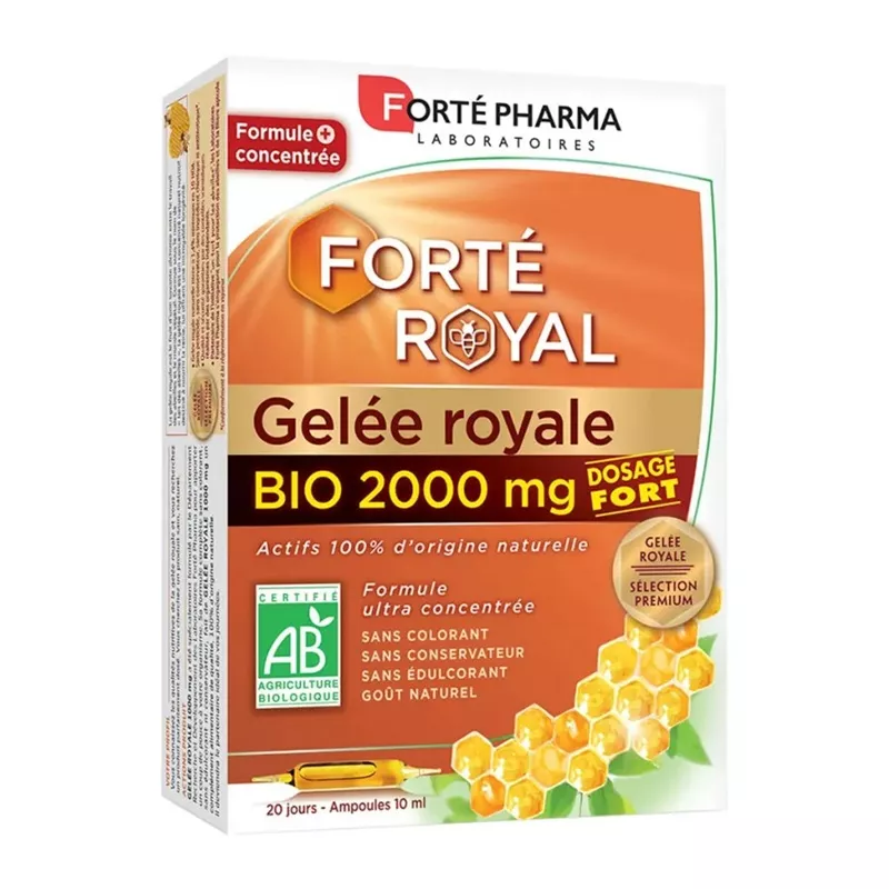 Gelée Royale 2000mg Bio Forté Royal Forté Pharma - 20 ampoules