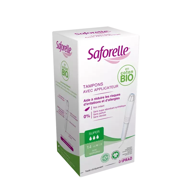 SAFORELLE Tampons avec applicateur super x14