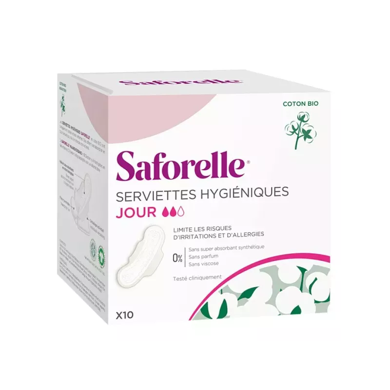 SAFORELLE Serviettes hygiéniques jour x10