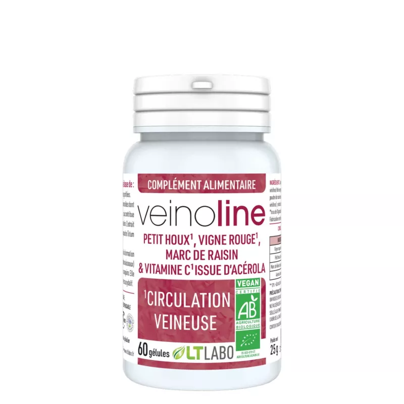 Veinoline Bio LT Labo - Circulation veineuse - 60 gélules