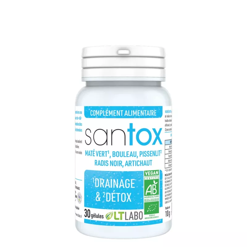 Santox Drainage et Détox LT Labo - Drainage & Détox - 30 gélules